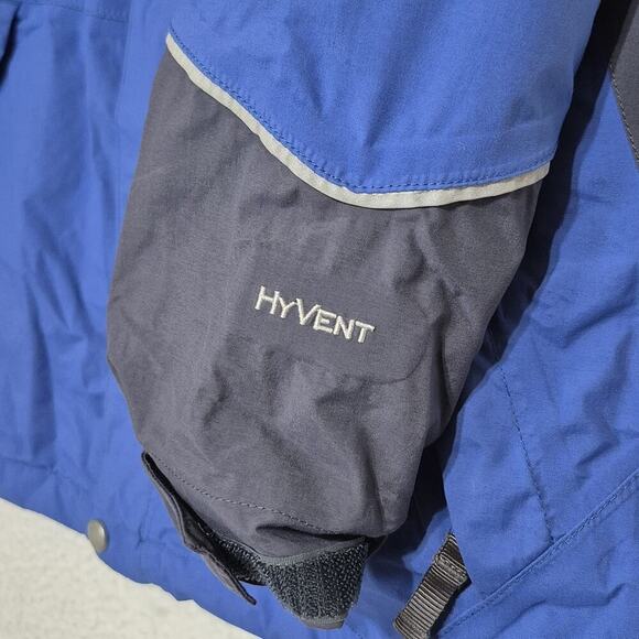 The North Face Boys Jacket Large Blue Hyvent Windbreaker Reflective Waterproof - Picture 10 of 11